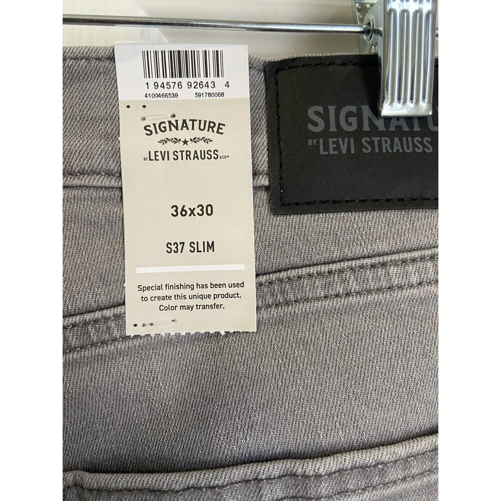 Levi Signature Men’s S37 Slim Premium Super Flex Denim Jeans 36x30 NWT